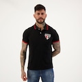 Camisa Polo Futfanatics São Paulo Stripe - Masculina PRETO