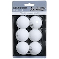 Kit Bola de Tênis de Mesa Yashima 1 Estrela Plástico com 6 Unidades BRANCO