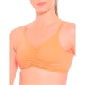 Top Fitness com Bojo Shark Franzido Beach Tennis - Feminino LARANJA