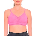 Top Fitness com Bojo Shark Franzido Beach Tennis - Feminino ROSA