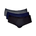 Kit Cuecas Slip Zorba Modal 688 - 3 Unidades - Masculina CINZA MESCLA