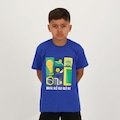 Camiseta Futfanatics Brasil HQ - Infantil AZUL