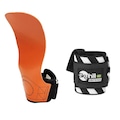 Luvas Palmar Hand Grip Skyhill Competition + Munhequeira Elástica Defend - Adulto LARANJA
