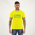Camisa Futfanatics Brasil é o Brasa - Masculina AMARELO