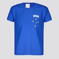 Camiseta Futfanatics Brasil Clássica - Infantil AZUL