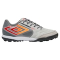 Chuteira Society Umbro Pro 5 Bump Club - Adulto CINZA/LARANJA