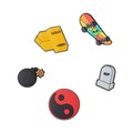Jibbitz Crocs SK8R Boy - 5 unidades NAO SE APLICA