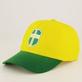 Boné Aba Curva Futfanatics Brasil Escudo - Velcro AMARELO