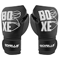 Luva De Boxe 12 Oz Expressive Black Gorilla Muay Thai Kickboxing Fight MMA Combate Profissional PRETO/BRANCO