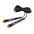 Corda de Pular com Tamanho Ajustável Jump Rope Vollo PRETO/LARANJA