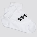 Kit Meia Cano Curto Under Armour Core Cotton Locut - 3 Pares - Adulto BRANCO