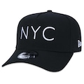 Boné Aba Curva New Era 9Forty A-Frame Nyc New York City - Snapback - Adulto PRETO