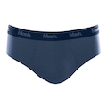 Cueca Slip Mash Masculina Algodão Elástico Básica Conforto AZUL/CINZA ESC