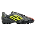 Chuteira Society Adulto Umbro Fifty IV PRETO/LARANJA