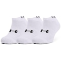Kit Meias Cano Baixo Under Armour Core Cotton NS - 3 unidades - Unissex BRANCO