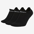 KIt de Meias Cano Curto Nike Everyday Lightweight - Unissex - 3 Pares PRETO