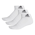 Kit de Meias Cano Curto adidas Cushioned Ankle - 3 Pares - Adulto BRANCO/PRETO