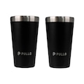 Kit de Copos Térmicos Pullo Fun - 480ml - 2 Unidades PRETO