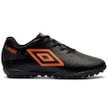 Chuteira Society Infantil Umbro Adamant PRETO/LARANJA