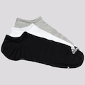Kit Meia Soquete adidas Sportswear No Show - 3 Pares - Adulto PRETO/BRANCO