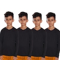Kit Camisetas Manga Longa Dellas Fit Térmica - 4 Unidades - Infantil PRETO