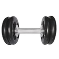 Dumbell IBJ Plastificado - 16Kg PRETO