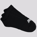 Meia adidas Sportswear No Show - 3 Pares - Adulto PRETO/PRETO