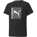 Camiseta Puma Active Sports - Infantil PRETO/BRANCO