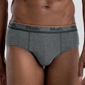 Cueca Slip Mash Cotton Algodão Elástico - Adulto CINZA ESCURO/PRETO