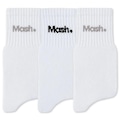 Opção de cor BRANCO de Kit de Meias Cano Curto Mash Básica - 3 Pares - Adulto