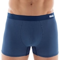 Cueca Boxer Mash Risca de Giz Microfibra Elástico - Adulto AZUL ESCURO
