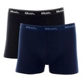 Kit Cuecas Boxer Mash Algodão Elástico - 2 unidades - Adulto PRETO/PRETO