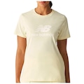Camiseta New Balance Essentials Basic - Feminina AMARELO/BRANCO