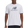 Camiseta New Balance Essentials Basic - Masculina BRANCO/CINZA