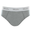 Opção de cor CINZA/CINZA CLA de Cueca Slip Mash Algodão Lisa - Infantil