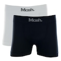 Kit Cuecas Boxer Mash Microfibra Sem Costura - 2 unidades - Adulto PRETO/PRETO