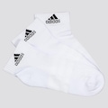 Kit de Meia Cano Médio adidas Sportswear Ankle - 3 Pares - Adulto BRANCO