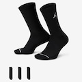 Kit de Meias Cano Alto Jordan Everyday - 3 Pares - Adulto PRETO