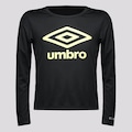 Camiseta Umbro Manga Longa Basic UV - Infantil PRETO