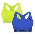 Kit Top Puma Nadador Sem Costura - Feminino - 2 Unidades AZUL/VERDE