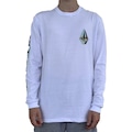 Camiseta Volcom Chromestone Manga Longa - Masculina BRANCO
