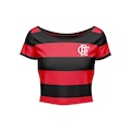 Blusa Cropped do Flamengo Braziline Vibe - Feminina VERMELHO/PRETO