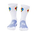 Meia Cano Alto HUPI Tea Autismo Heart - Unissex BRANCO