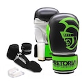 Kit de Boxe Pretorian Performance com Luvas + Bucal + Bandagens VERDE