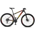 Bicicleta Aro 29 KRW R3 Alumínio - Freio Hidráulico - Câmbio Sunrun - 27 Velocidades - Unissex PRETO/AMARELO