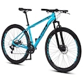 Bicicleta Aro 29 KRW X21 Alumínio - Freio a Disco - Câmbio Importado - 21 Velocidades - Unissex AZUL/PRETO