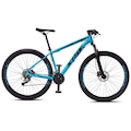 Bicicleta Aro 29 KRW X33 Alumínio - Freio Hidráulico - Câmbio Importado - 24 Velocidades - Unissex AZUL/PRETO
