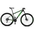 Bicicleta Aro 29 KRW S36 Alumínio - Freio Hidráulico - Câmbio Shimano - 24 Velocidades - Unissex PRETO/VERDE