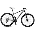 Bicicleta Aro 29 KRW S36 Alumínio - Freio Hidráulico - Câmbio Shimano - 24 Velocidades - Unissex PRATA/PRETO