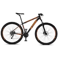 Bicicleta Aro 29 KRW S36 Alumínio - Freio Hidráulico - Câmbio Shimano - 24 Velocidades - Unissex PRETO/LARANJA